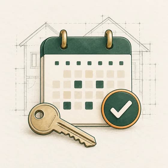 Illustrated inspection calendar, key and confirmation check